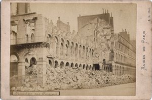View of the Ruins of the Ministry of Finance in Paris in May 1871