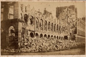 Commune of Paris (1871): View of the Ministry of Finance After the Fire of May 1871 by Unbekannt