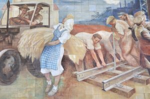Communist mosaic by Max Lingner, Berlin, Germany