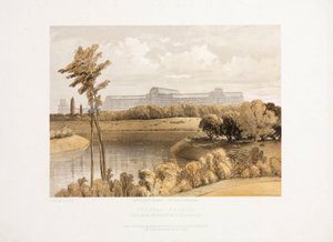 Crystal Palace, Post-Great Exhibition The Crystal Palace from the Intermediate Reservoir, c 1855