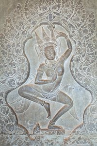 Dancing Apsara Relief on the Outer Western Wall, Angkor Wat