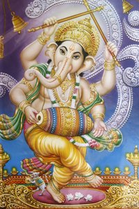 Dancing Ganesh picture, Rishikesh, India