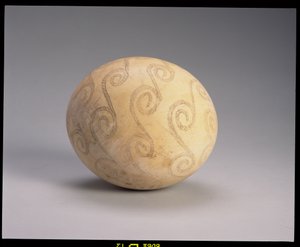 Decorated ostrich egg, Egyptian, c.2nd millennium BC by Unbekannt