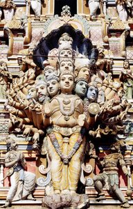 Decorative detail of Hindu temple, Colombo, Sri Lanka by Benjamin Baud