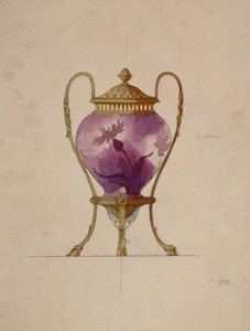 Design for a Mounted Art Nouveau Glass Brule-Parfum, House of Carl Faberge