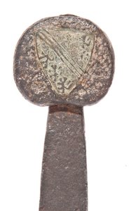 (Detail) Late Medieval Broadsword with Earlier Viking Blade and Armorial Bearings of the De Bohun Family by Unbekannt