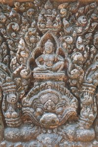 Detail of a Lintel with the Figure of Possibly Indra on Kala, Baphuon Style