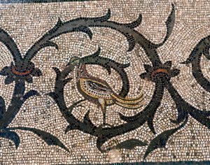 Detail of floor of the early Christian Basilica of Aquileia, Udine