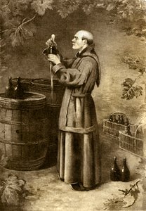 Dom Perignon discovering moss in 1714 - early 20th century