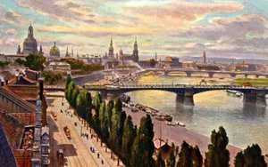 Dresden View of city by Unbekannter Künstler