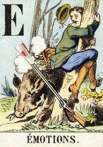 E: Emotions - The Hunting Alphabet, c.1890 by Unbekannt