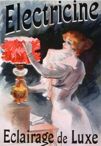Electricine, electric lamps advertisement