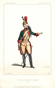 English actress Pauline Virginie Dejazet as Gentil Bernard, ou L