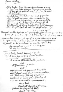 Entries by Izaak Walton on his copy of the Book of Common Prayer, after 1662 by Unbekannt