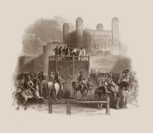 Execution of John Dudley in 1553 (engraving) by Unbekannter Künstler