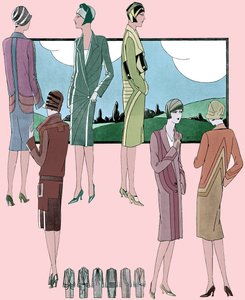 Fashion: light coats in spring 1928 by Unbekannter Künstler