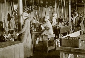 Female Factory Workers by Unbekannter Künstler