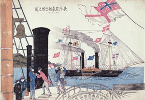 Foreign steamships, Nagasaki, Japanese by Unbekannter Künstler