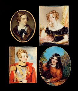 Four Portrait Miniatures by Unbekannt