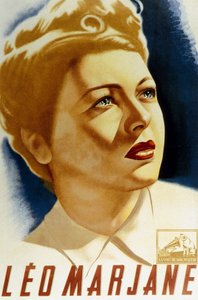 French Singer Leo Marjane on a poster by Andre