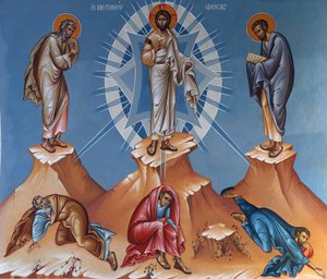 Fresco in Holy Cross Church, Pedoulas: The Transfiguration, Pedoulas, Cyprus