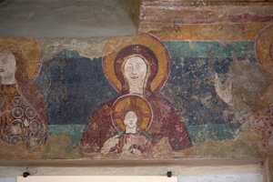 Fresco in Santa Maria Assunta Church, Arqua Petrarca, Veneto, Italy