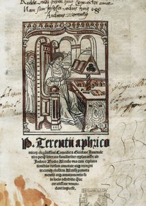 Frontispiece of Comedies of the Comic Poet Terence (Publius Terentius Aferer) (190-145 BC). The Author is Represented by Unbekannt