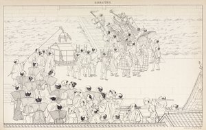 Funeral procession, Japan by Unbekannt