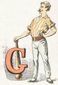 G - Gymnast - Childish Alphabet, Editions Gordinne 1920