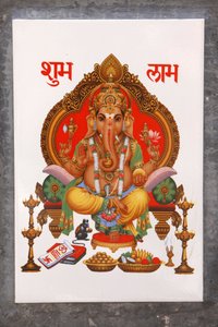 Ganesh picture on a ceramic tile, Rishikesh, India by Unbekannt