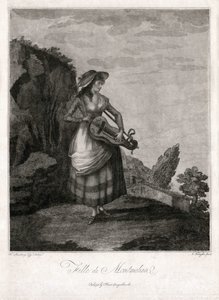 Girl from Montmelian, in Gironde, playing the old wheel