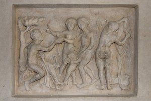 Greek Mythology: The Judgment of Paris. The Shepherd Paris Must Choose the Most Beautiful of the Three Goddesses from Aphrodite (Venus), Accompanied by Cupid, Hera (Junon) and Athena (Minerva). He Chooses Aphrodite to Whom He Offers a Golden Apple by Unbekannt