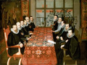 Group portrait: the representatives at the Somerset House conference by Unbekannter Künstler