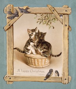 Happy Christmas Say the Kittens by Unbekannter Künstler