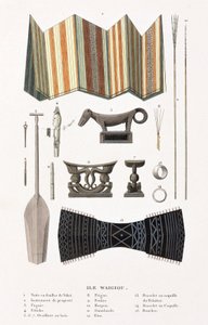 Harpoons, Head-Rests and Other Items from 