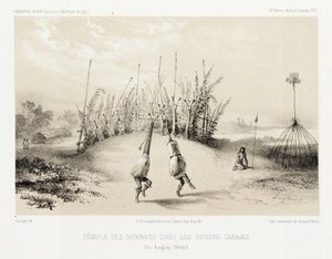 Headdress temple of the Carajas Indians, Brazil, c 1843-1847 by Unbekannt