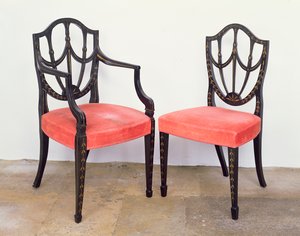 Hepplewhite dining chairs, George III