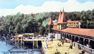 Heviz Thermal Lake, Hungary, c. 1920