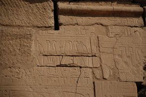 Hieroglyphs on Stone, Karnak, Luxor, Egypt