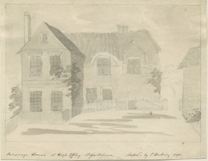 High Offley - Parsonage (Pencil and Wash Drawing, 1790) by Unbekannt