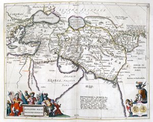 History. Ancient Greece. The travels of Alexander the Great. Engraving in : Le theatre du monde, atlas by G. Blaeu, Amsterdam by Unbekannter Künstler