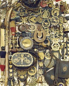 Horse Brass Face-Pieces and Mounted Leather Martingales