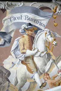 Horseback Rider, Fresco, Bavaria, Germany by Unbekannter Künstler