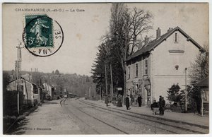 Chamarande: View of the Train Station