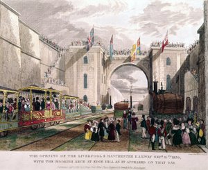 Inauguration of the Liverpool Manchester railway line by Unbekannt