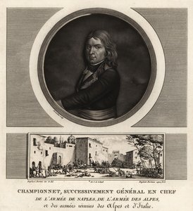 Jean Étienne Vachier Championnet, General-in-Chief of the Army of Naples, the Alps, Italy by Unbekannt