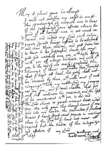 Letter written by Oliver Cromwell to Lord Fairfax to congratulate him on his prosperity and to announce the capture of Wexford, Ireland