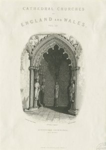 Lichfield Cathedral - West Doorway (engraving)