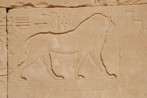 Lion Carving, Karnak, Luxor, Egypt by Unbekannt