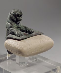 Lion Holding a Hurrian Foundation Tablet, c.2150 BC